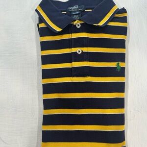 Polo by Ralph Lauren Kids Navy and Gold Striped Polo